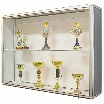 Gablota ekspozycyjna wewnętrzna na puchary z jedną półką