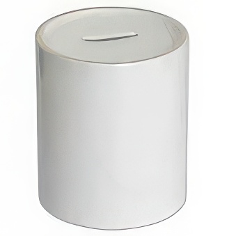 Ceramic money-box for for sublimation outprint