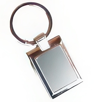 Metal rectangle keychain for sublimation and engraving
