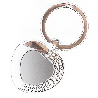 Key ring heart for sublimation and engraving