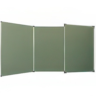 Three-panel chalk magnetic board