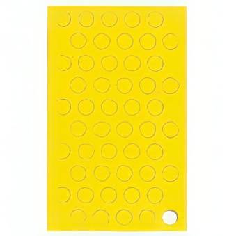 Magnetic symbols - circles (diameter 10 mm) - yellow