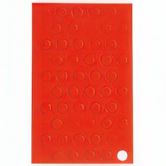 Magnetic symbols - circles (diameter 10 mm) - red