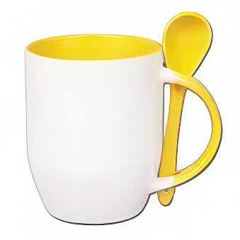 Mug for sublimation printout with spoon