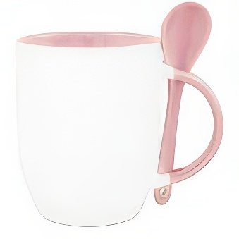 Mug for sublimation printout with spoon