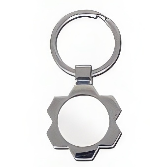 Metal flower shaped keychain for sublimation and engraving overprint