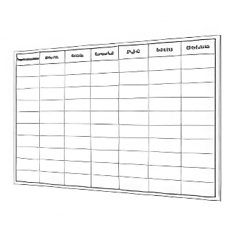 Tablica suchościeralna magnetyczna do planowania tygodnia