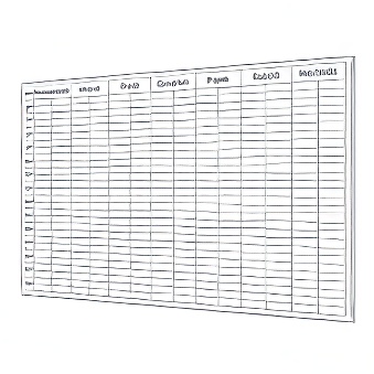 Tablica suchościeralna magnetyczna do planowania tygodnia