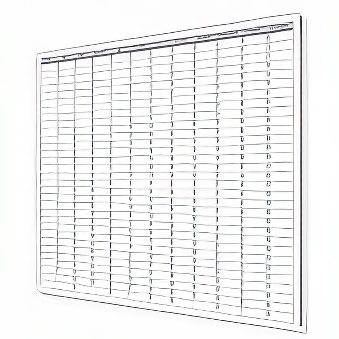 Tablica suchościeralna magnetyczna do planowania roku