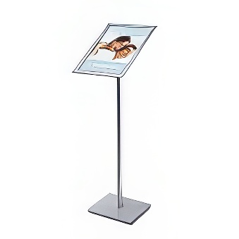 Menu stand with snap frame 