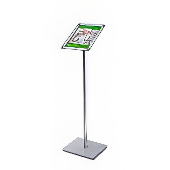 Menu stand with snap frame 
