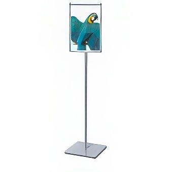 Dwustronny stojak informacyjny z ramą zatrzaskową - zaokrąglony narożnik (format A4)