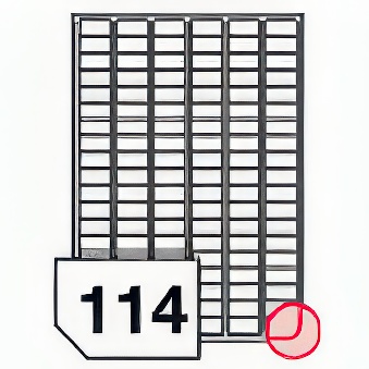 Self-adhesive labels rounded corners for all types of printers- 114 labels on a sheet
