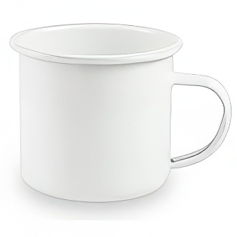 Enamel Steel Sublimation Mug - White Rim