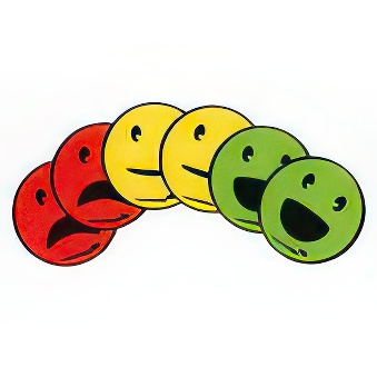 Round magnets - faces: neutral, smile, sad