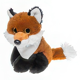 Teddy fox with a white scarf for printing