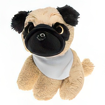 Teddy Dog with a white scarf for printing