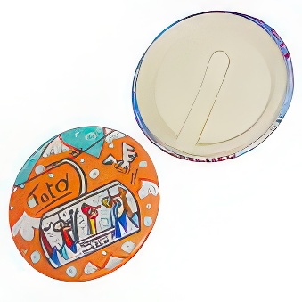 Elements for making pins with a secure clasp