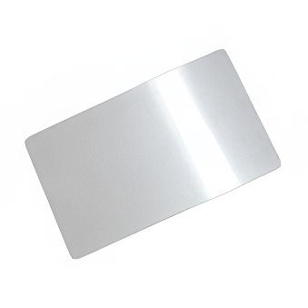 Silver aluminium business card for sublimation, engraving, thermal transfer with a laser printer and DTF