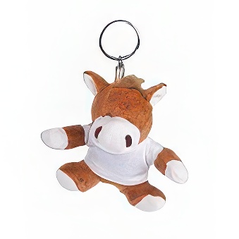 Key ring plushy horse with T-shirt for overprint