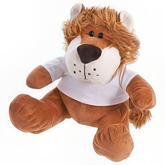 Big Teddy Lion with a white T-shirt suitable for printing