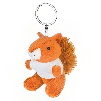 Key ring plushy squirrel with T-shirt for printing