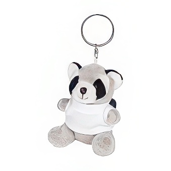 Key ring plushy raccoon with T-shirt for printing