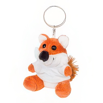 Key ring plushy fox with t-shirt for printing