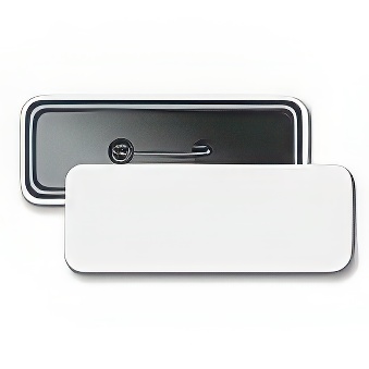 Elements for making pin badges with safety pins - rectangle