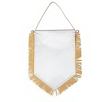 Club flag standard gold fringes for sublimation - 25 pcs