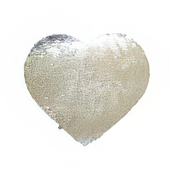 Two-color sequin iron-on patch for sublimation - heart