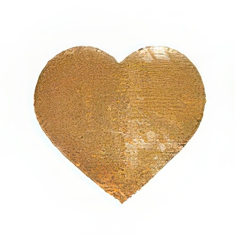 Two-color sequin iron-on patch for sublimation - heart