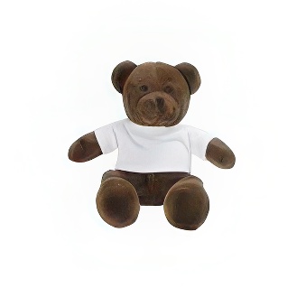 Dark-Brown Teddy Bear with T-shirt suitable for printing