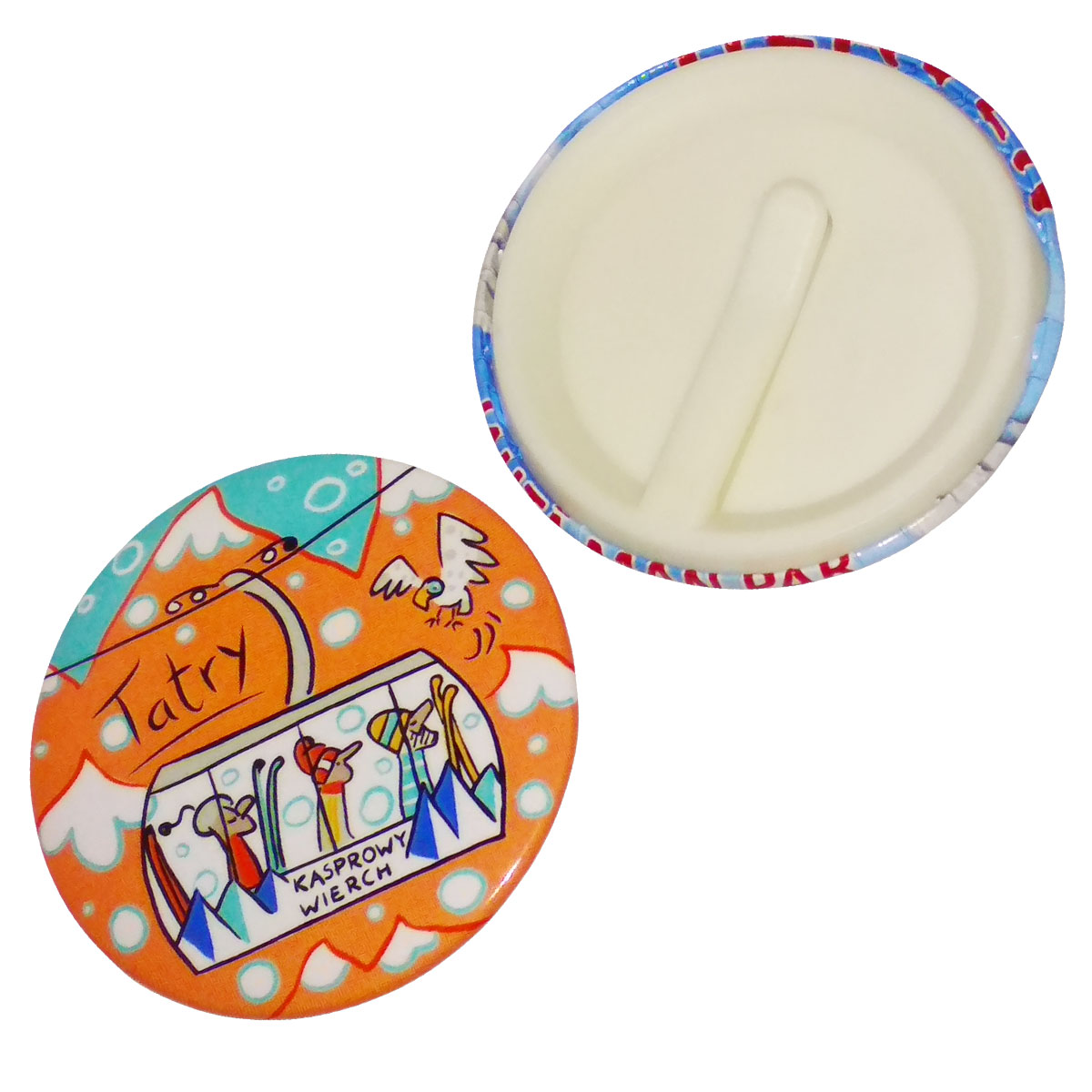 Elements for making pins with a secure clasp