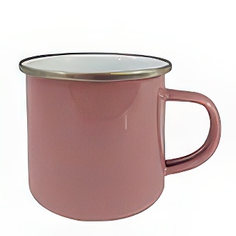 Enamel Steel Sublimation Mug - Silver Rim