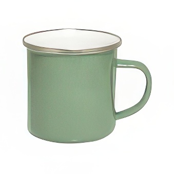 Enamel Steel Sublimation Mug - Silver Rim