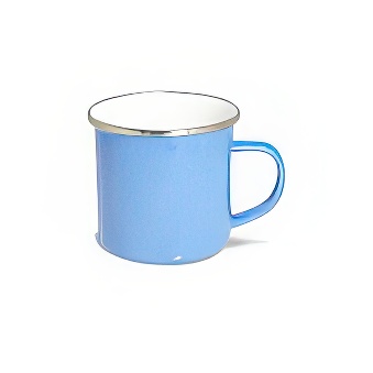 Enamel Steel Sublimation Mug - Silver Rim
