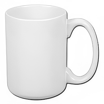 Large Sublimation Mug with Oval Handle
