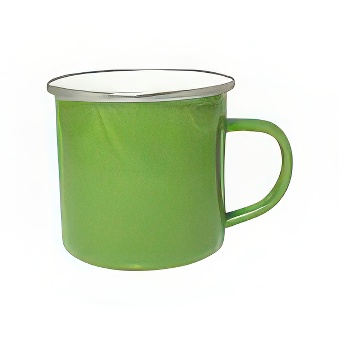 Enamel Steel Glitter Sublimation Mug - Silver Rim