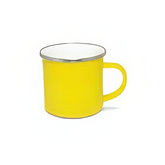Enamel Steel Sublimation Mug - Silver Rim