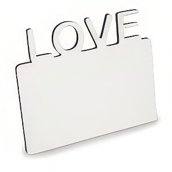 "Love" horizontal, photo frame for printing