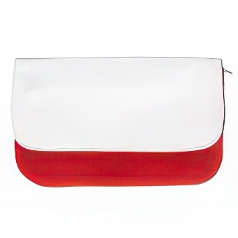 Makeup bag with white flap for sublimation