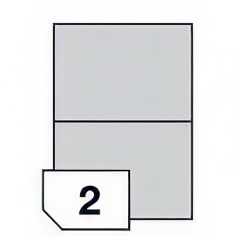 Self-adhesive labels for all types of printers- 2 labels on a sheet