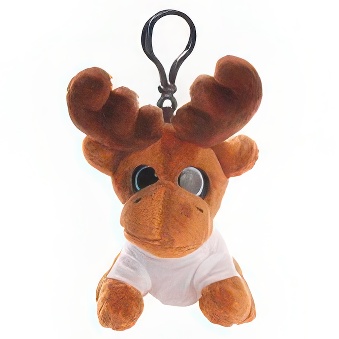 Key ring plushy reindeer with T-shirt for overprint