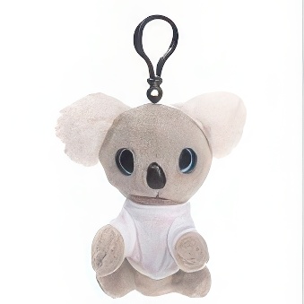 Key ring plushy koala with T-shirt for overprint