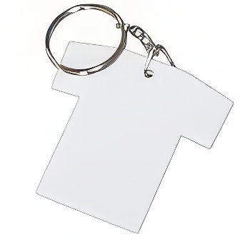 T-shirt key chain for sublimation and engraving overprint - 25 pieces