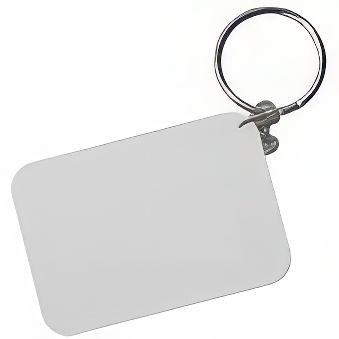 Rectangle keychain for sublimation and engraving overprint - 5 pieces