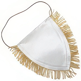 Pennant with gold fringes for sublimation - 25 pieces