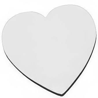 Fridge magnet for sublimation - heart - 25 pieces