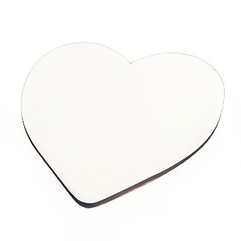 Coaster for sublimation and engraving printout - heart - 5 pieces